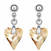 Heart Earring For Women Silver Color Drop Earrings Austrian Crystal Gift Bride Wedding Jewelry 4852