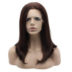 Iwona Synthetic Hair Lace Front Should Straight Dark Auburn Wig