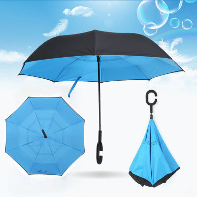 Reverse Folding Double Layer Inverted Chuva Umbrella Self Stand Inside Out Rain Protection C-Hook Hands Windproof for Car
Reverse Folding Double Layer Inverted Chuva Umbrella Self Stand Inside Out Rain Protection C-Hook Hands Windproof for Car
