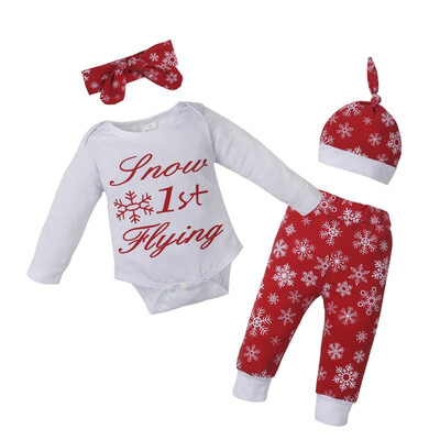 Baby Clothes Set 2018 New Autumn Christmas Children Snowflake Print 4 Piece Set Long Sleeve RomperPantsHeadbandHat Set
Baby Clothes Set 2018 New Autumn Christmas Children Snowflake Print 4 Piece Set Long Sleeve RomperPantsHeadbandHat Set