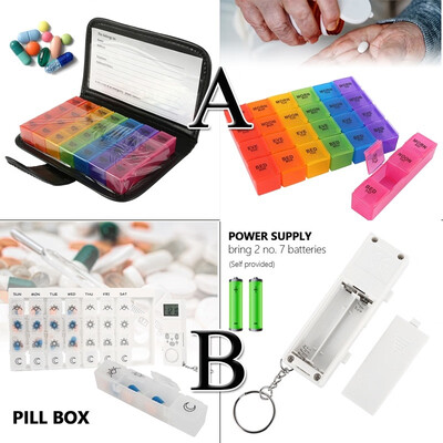 Portable Travel Pill Organisers Small Travel Pill Case&Supplement Container with LED Timer Reminder
Portable Travel Pill Organisers Small Travel Pill Case&Supplement Container with LED Timer Reminder