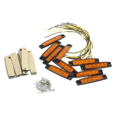 10PCS 6 LED Amber Side Marker Light Indicator 12V for Truck Bus Boat RV Lorries Jeep SUV White
10PCS 6 LED Amber Side Marker Light Indicator 12V for Truck Bus Boat RV Lorries Jeep SUV White