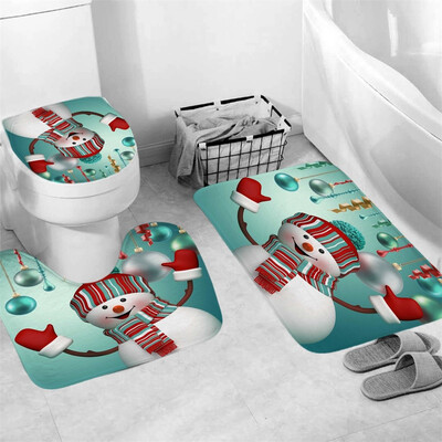 Gobestart 3Pcs Christmas shower Curtain Bathroom Anti-slip Carpet Rug Toilet Cover Mat Set
Gobestart 3Pcs Christmas shower Curtain Bathroom Anti-slip Carpet Rug Toilet Cover Mat Set