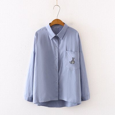 New Autumn Women Loose Blouses Korean Fashion Embroidery Pockets Long Sleeve Women Casual Tops
New Autumn Women Loose Blouses Korean Fashion Embroidery Pockets Long Sleeve Women Casual Tops