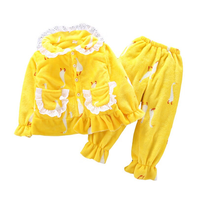 Childrens Pajamas Set Girls Clothes Long Sleeved Girls Outwear Trousers Girls Flannel Cartoon Lace Outfits Autumn Winter
Childrens Pajamas Set Girls Clothes Long Sleeved Girls Outwear Trousers Girls Flannel Cartoon Lace Outfits Autumn Winter