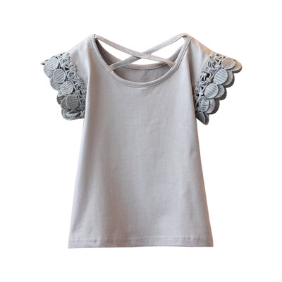 Summer Children Girls Cotton Solid Print T-shirt Tops Blouse Short Sleeve Casual Lace Design Tee Shirts 0-7 Years
Summer Children Girls Cotton Solid Print T-shirt Tops Blouse Short Sleeve Casual Lace Design Tee Shirts 0-7 Years