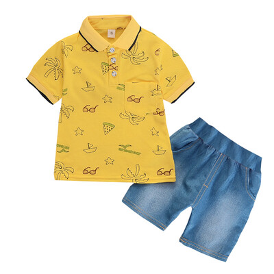 Summer Kids Clothes for Boys Clothes Short Sleeve Cartoon Print Tops Blouse T-shirtDenim Shorts Children Casual Sets
Summer Kids Clothes for Boys Clothes Short Sleeve Cartoon Print Tops Blouse T-shirtDenim Shorts Children Casual Sets