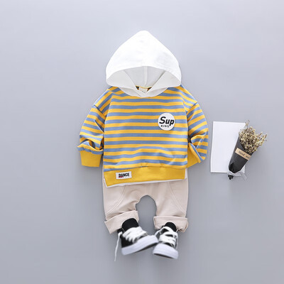 High Quality Autumn Children Baby Boys Casual Long Sleeve Striped Hoodie Sweatshirt TopsPants Trouser Costume Set
High Quality Autumn Children Baby Boys Casual Long Sleeve Striped Hoodie Sweatshirt TopsPants Trouser Costume Set