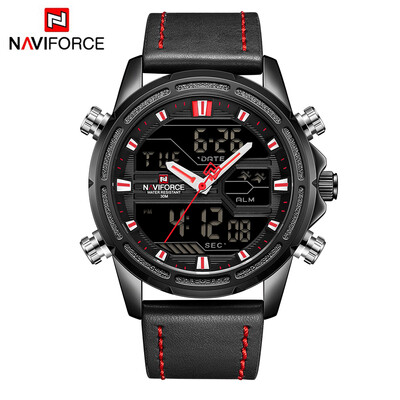 NAVIFORCE NF9138 Sport Watches Men Leather Digital Quartz Analog Day Date Time Display Watch Waterproof Military Clock with Gift B 
NAVIFORCE NF9138 Sport Watches Men Leather Digital Quartz Analog Day Date Time Display Watch Waterproof Military Clock with Gift B