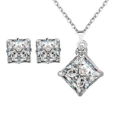 Shining Crystal Rhinestone Women Necklace Earrings Set Square Elegant Necklace Lady Jewelry Kit
Shining Crystal Rhinestone Women Necklace Earrings Set Square Elegant Necklace Lady Jewelry Kit