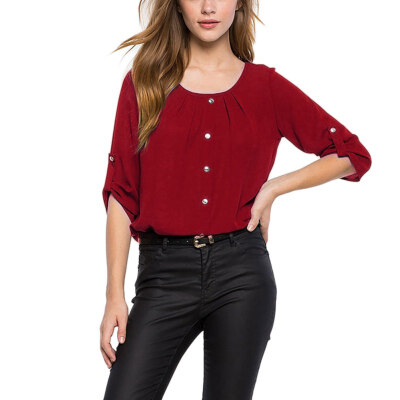 2017 Summer Autumn Style Casual Office women Shirts Ladies Round Neck Long Sleeve Chiffon Blouse
2017 Summer Autumn Style Casual Office women Shirts Ladies Round Neck Long Sleeve Chiffon Blouse