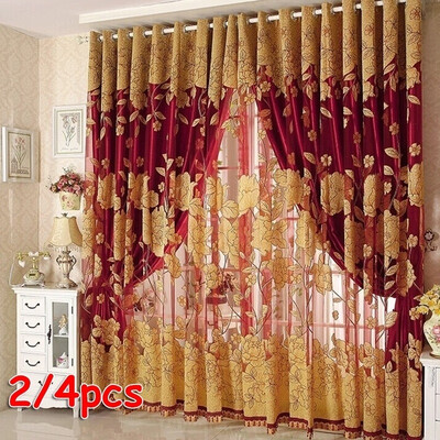 24PCS Window Curtain Tulle Jacquard Tulip Flower Sheer Window Curtain Beads Tassel Door Scarf Drapes Valance
24PCS Window Curtain Tulle Jacquard Tulip Flower Sheer Window Curtain Beads Tassel Door Scarf Drapes Valance