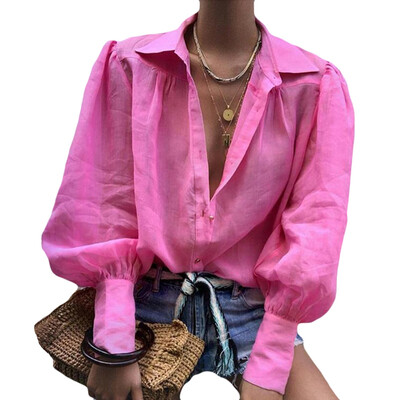 Women Blouses Vintage Lantern Sleeve Autumn Winter V-Neck Blouse Female Loose Shirts Tops blusas mujer
Women Blouses Vintage Lantern Sleeve Autumn Winter V-Neck Blouse Female Loose Shirts Tops blusas mujer