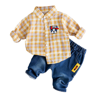 Toddler Newborn Boy Autumn Outfits Long Sleeve Plaid Print TopDenim Trousers Casual Sets
Toddler Newborn Boy Autumn Outfits Long Sleeve Plaid Print TopDenim Trousers Casual Sets