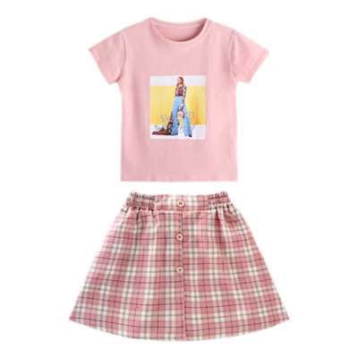 2020 Summer Girls Clothes Sets Baby Girl Short Sleeve Shirt TopShorts Skirts Kids Clothing Plaid Childrens Clothes 2pcs
2020 Summer Girls Clothes Sets Baby Girl Short Sleeve Shirt TopShorts Skirts Kids Clothing Plaid Childrens Clothes 2pcs