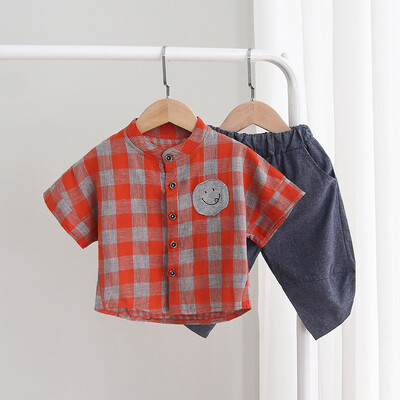 Boy Casual Outfits Sets Summer Short Sleeve Plaid Print Tops Blouse T-shirtShorts Set
Boy Casual Outfits Sets Summer Short Sleeve Plaid Print Tops Blouse T-shirtShorts Set