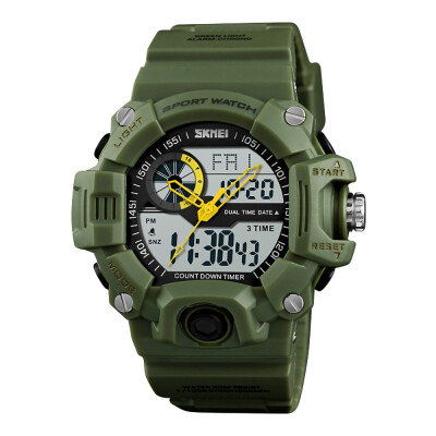 SKMEI 1331 Men Quartz 3 Time Chrono Watches Countdown Dual Time Analog Digital Display Wristwatch 5ATM Waterproof Fashion Casual
SKMEI 1331 Men Quartz 3 Time Chrono Watches Countdown Dual Time Analog Digital Display Wristwatch 5ATM Waterproof Fashion Casual