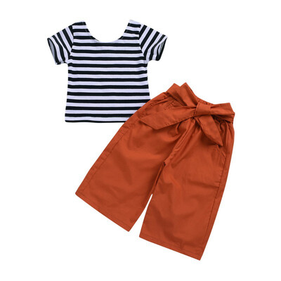 2019 Hot Selling Kids Clothes Set Girl Short Sleeve Striped Tank TopLose Pant Fashionable Baby Girl Clothes Set Summer
2019 Hot Selling Kids Clothes Set Girl Short Sleeve Striped Tank TopLose Pant Fashionable Baby Girl Clothes Set Summer