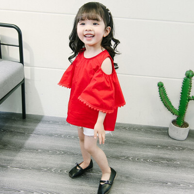 Kids Summer Girls Sweet Strap Off-shoulder Wear Bottoming Trumpet Sleeved Solid Color Cotton Tops 0-2 Years
Kids Summer Girls Sweet Strap Off-shoulder Wear Bottoming Trumpet Sleeved Solid Color Cotton Tops 0-2 Years