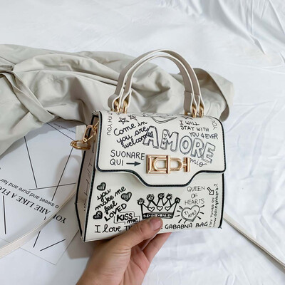 Tailored Women Graffiti Handbags Leather Small Tote Bag Fashion Shoulder Crossbody Bags
Tailored Women Graffiti Handbags Leather Small Tote Bag Fashion Shoulder Crossbody Bags