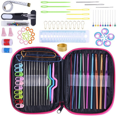 100PCs Multifunctional Full Set Knit Gauge Scissors Stitch Holders Crochet Latch Curve Needle Mark Hand Crochet Weave Accessorie
100PCs Multifunctional Full Set Knit Gauge Scissors Stitch Holders Crochet Latch Curve Needle Mark Hand Crochet Weave Accessorie