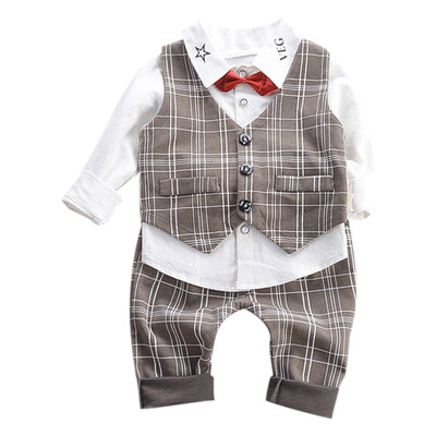 New Autumn Baby Boy Long Sleeve Gentleman Soft Cotton T-Shirt TopsPlaid VestLong Pants Trousers Toddler Outfits
New Autumn Baby Boy Long Sleeve Gentleman Soft Cotton T-Shirt TopsPlaid VestLong Pants Trousers Toddler Outfits