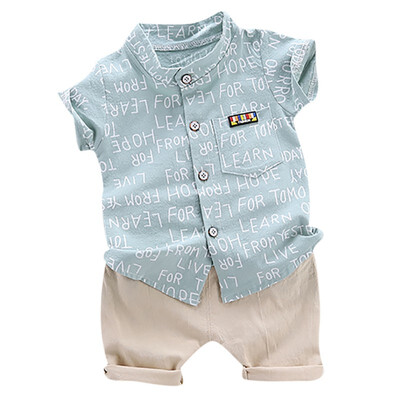Summer Suit Baby Boys Casual Short Sleeve Letters Print T-shirt TopsShorts Costume Set
Summer Suit Baby Boys Casual Short Sleeve Letters Print T-shirt TopsShorts Costume Set