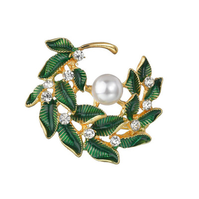Attractive fashion Women Jewelry Pearl Enamel Leaves Flower Circle Plant Brooch Pin Party Gifts
Attractive fashion Women Jewelry Pearl Enamel Leaves Flower Circle Plant Brooch Pin Party Gifts