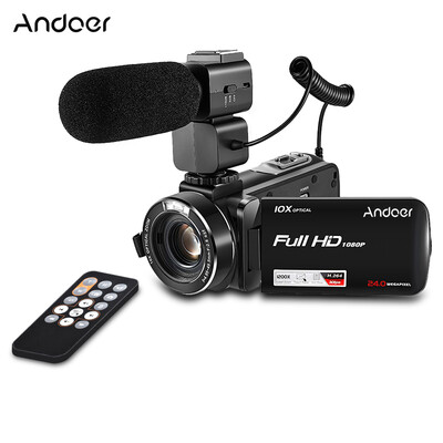 Andoer HDV-Z82 1080P Full HD 24MP Digital Video Camera Camcorder with 039X Wide Angle Macro Lens 3" LCD Touchscreen Remote Cont
Andoer HDV-Z82 1080P Full HD 24MP Digital Video Camera Camcorder with 039X Wide Angle Macro Lens 3" LCD Touchscreen Remote Cont