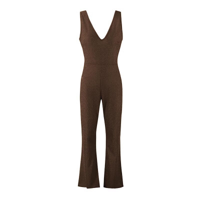 Women Straps Solid Color Deep V-Neck Backless Loose Middle Waist Flare Jumpsuit Fashion 2019
Women Straps Solid Color Deep V-Neck Backless Loose Middle Waist Flare Jumpsuit Fashion 2019