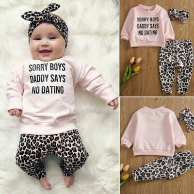 Newborn Baby Girl T-Shirt Tops Pants Headband Outfit Clothes Leopard Print 3Pcs
Newborn Baby Girl T-Shirt Tops Pants Headband Outfit Clothes Leopard Print 3Pcs