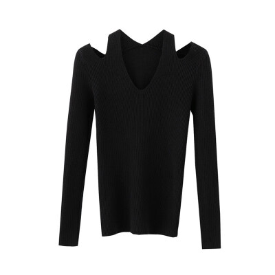 New Slim Solid Color Off The Shoulder Sweater Korean Style Sexy V-neck Long Sleeve Women Knit Pullover For Autumn
New Slim Solid Color Off The Shoulder Sweater Korean Style Sexy V-neck Long Sleeve Women Knit Pullover For Autumn