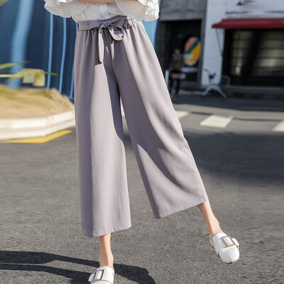 Pants Women Casual Office Lady Loose Chiffon Wide Leg Pants Elastic High Waist Trousers Women Solid Pants pantalones mujer
Pants Women Casual Office Lady Loose Chiffon Wide Leg Pants Elastic High Waist Trousers Women Solid Pants pantalones mujer