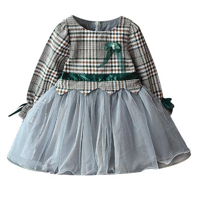 Autumn Casual Cute Little Baby Girls Plaid Pattern Long Sleeve Patchwork Mesh Dress Kids Sundress
Autumn Casual Cute Little Baby Girls Plaid Pattern Long Sleeve Patchwork Mesh Dress Kids Sundress
