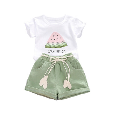 2019 toddler girl clothes short sleeve suit cute watermelon print girls soft casual shorts two-piece
2019 toddler girl clothes short sleeve suit cute watermelon print girls soft casual shorts two-piece