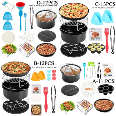 11121317Pcs Home Air Fryer Pan Accessories with Recipe Book Non-stick Bucket Stainless Steel Stand Silicone Mat
11121317Pcs Home Air Fryer Pan Accessories with Recipe Book Non-stick Bucket Stainless Steel Stand Silicone Mat