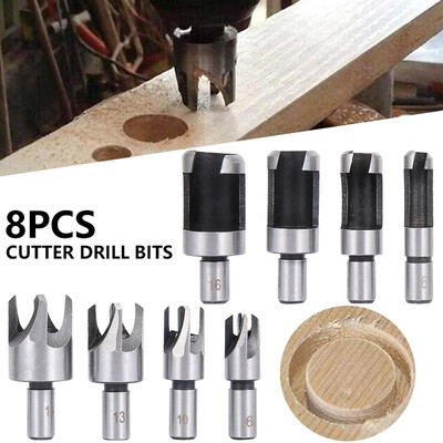 8Pcs Woodworking Tool Wood Plug Cutter Carbon Steel Drill Bits Straight & Tapered Cork Hole Saw
8Pcs Woodworking Tool Wood Plug Cutter Carbon Steel Drill Bits Straight & Tapered Cork Hole Saw