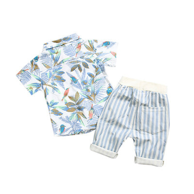 Summer Kids Boys Clothes Set Floral Print Shirt Stripped Pant 2PCS Set Casual Clothes for Boys
Summer Kids Boys Clothes Set Floral Print Shirt Stripped Pant 2PCS Set Casual Clothes for Boys
