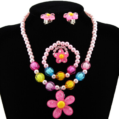 Beautiful Child Flower Resin Necklace Bracelet Stud Ring 4-Piece Set Jewellery Suit Baby Clothing Accessory Festival Gift
Beautiful Child Flower Resin Necklace Bracelet Stud Ring 4-Piece Set Jewellery Suit Baby Clothing Accessory Festival Gift