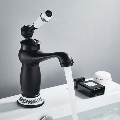 Luxury Basin Bath Faucet European Retro Single Handle Black Chrome for Cold&Hot Water Sink Mixer Tap Mixer
Luxury Basin Bath Faucet European Retro Single Handle Black Chrome for Cold&Hot Water Sink Mixer Tap Mixer