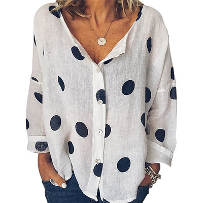 Fashion Polka Dot Printed Blouse Women Casual Shirt Long Sleeve V Neck Buttons Loose Women Blouses Tops Basic Blusas 2019 New
Fashion Polka Dot Printed Blouse Women Casual Shirt Long Sleeve V Neck Buttons Loose Women Blouses Tops Basic Blusas 2019 New