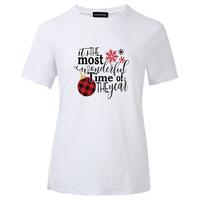 Merry Christmas Women Casual Short Sleeve It&39S The Most Wonderfu Time Of The Year Printed T-Shirt Xmas Tree Graphic Tee
Merry Christmas Women Casual Short Sleeve It&39S The Most Wonderfu Time Of The Year Printed T-Shirt Xmas Tree Graphic Tee