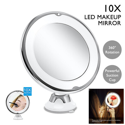 NEW 10x Magnifying Makeup Vanity Cosmetic Beauty Bathroom Round Mirror with LED Light Adjustable Make Up Tools
NEW 10x Magnifying Makeup Vanity Cosmetic Beauty Bathroom Round Mirror with LED Light Adjustable Make Up Tools
