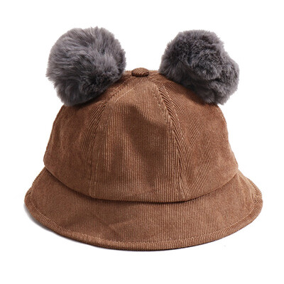 Baby Hat Girl Baby Hat 2018 Autumn Winter Cute Double Pompon Children Winter Warm Corduroy Solid Color Basin Cap
Baby Hat Girl Baby Hat 2018 Autumn Winter Cute Double Pompon Children Winter Warm Corduroy Solid Color Basin Cap