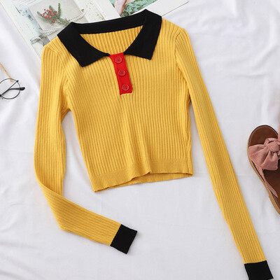 Slim Bottom Knit Sweater Women Sweater New Autumn Winter Solid Color Slim Long-Sleeved Lapel Button Bottoming Knitwear
Slim Bottom Knit Sweater Women Sweater New Autumn Winter Solid Color Slim Long-Sleeved Lapel Button Bottoming Knitwear