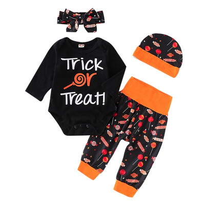 Children Halloween Clothes Set Baby Boy Letter Print Rompers And Lollipop Printed Pant with Hat Headband Clothes for Kids
Children Halloween Clothes Set Baby Boy Letter Print Rompers And Lollipop Printed Pant with Hat Headband Clothes for Kids