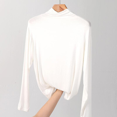 Fashion Women Mock Turtleneck Tops T-shirt Long Sleeves Solid Stretch Elegant Spring Tees Shirts Pullovers Plus Size Casual Tops
Fashion Women Mock Turtleneck Tops T-shirt Long Sleeves Solid Stretch Elegant Spring Tees Shirts Pullovers Plus Size Casual Tops