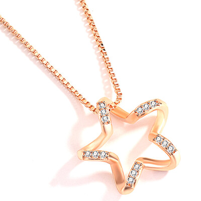 Jewelry Plated Necklace Pentagram Set Drill Star Simple Heart-Shaped Pentagram-Shaped Pendant Clavicle Chain Pendant
Jewelry Plated Necklace Pentagram Set Drill Star Simple Heart-Shaped Pentagram-Shaped Pendant Clavicle Chain Pendant