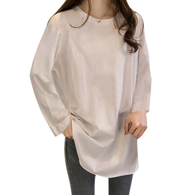 Women Autumn Winter Loose Round Collar Tops T-Shirts Summer Solid Color Loose Long Sleeve Casual Simple Wild T-Shirt
Women Autumn Winter Loose Round Collar Tops T-Shirts Summer Solid Color Loose Long Sleeve Casual Simple Wild T-Shirt