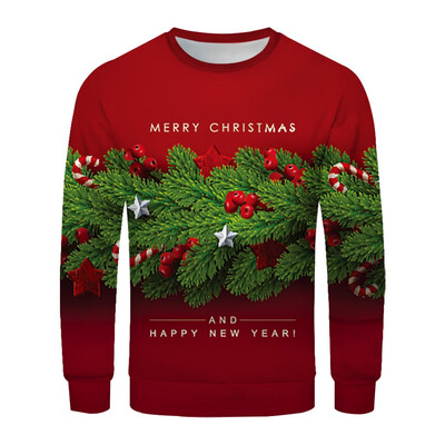 Toponeto Christmas Couples 3D Printed Long-sleeved Sweater With Round Collar Blouse
Toponeto Christmas Couples 3D Printed Long-sleeved Sweater With Round Collar Blouse